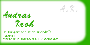 andras kroh business card